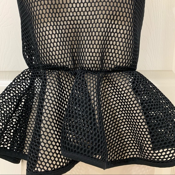 Black fishnet peplum top - Picture 7 of 7